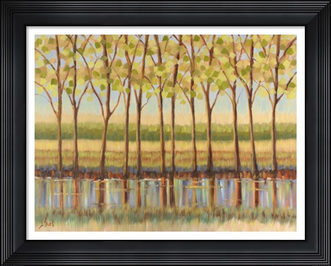 Framed Reflections Along the River Print