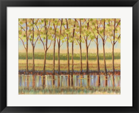 Framed Reflections Along the River Print