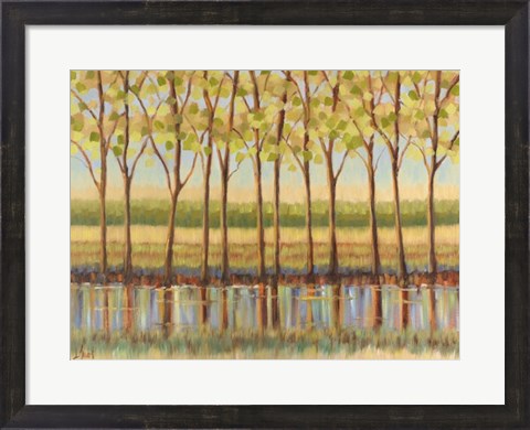 Framed Reflections Along the River Print