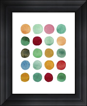Framed Series Colored Dots No. I Print