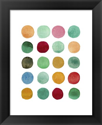 Framed Series Colored Dots No. I Print