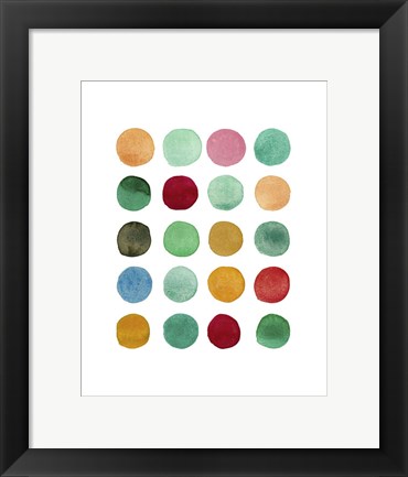 Framed Series Colored Dots No. I Print