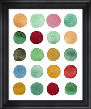 Framed Series Colored Dots No. I Print