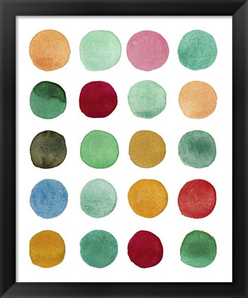 Framed Series Colored Dots No. I Print