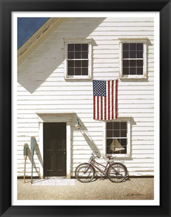 Framed Red Bicycle Print