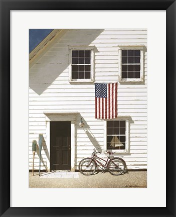 Framed Red Bicycle Print