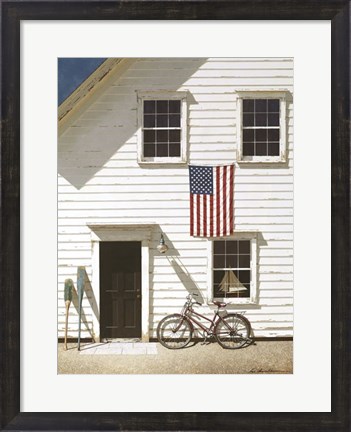 Framed Red Bicycle Print