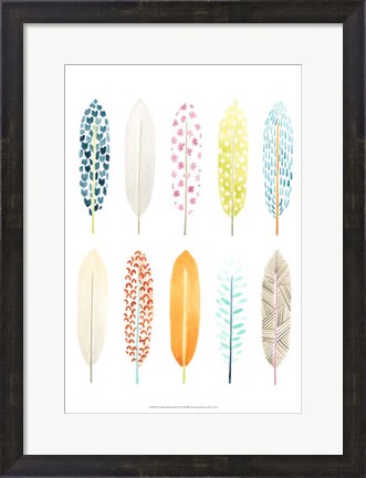 Framed Feather Patterns II Print