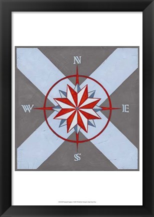 Framed Nautical Graphic I Print