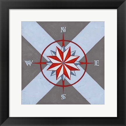 Framed Nautical Graphic I Print