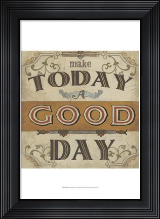 Framed Retro Inspirations II Print