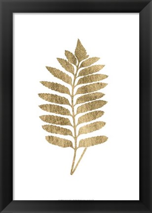 Framed Graphic Gold Fern III Print