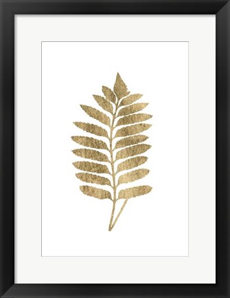 Framed Graphic Gold Fern III Print