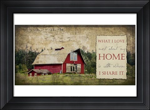 Framed Widby&#39;s Sentiments III Print