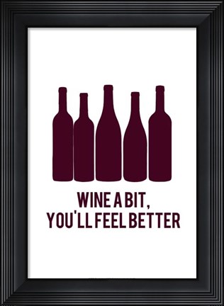 Framed Wine Sentiment I Print