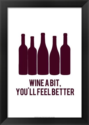 Framed Wine Sentiment I Print