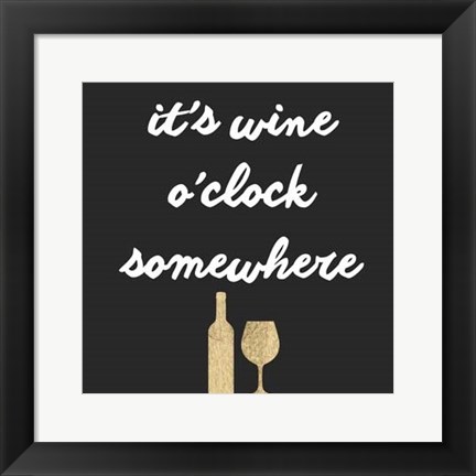 Framed Wine Sentiment IV Print