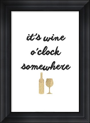 Framed Wine Sentiment V Print
