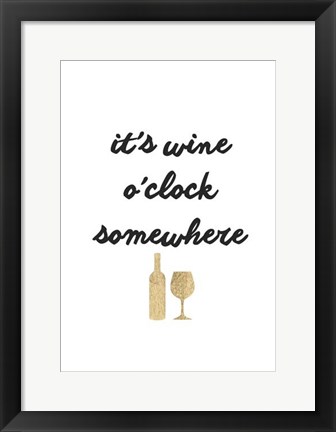 Framed Wine Sentiment V Print