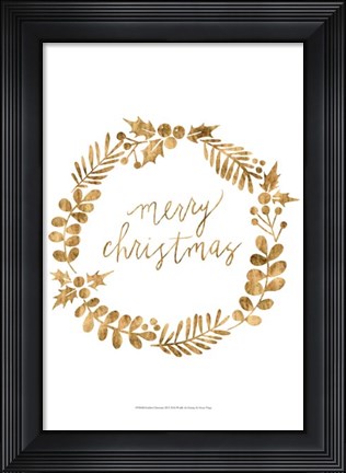 Framed Golden Christmas III Print