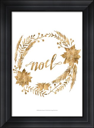 Framed Golden Christmas IV Print