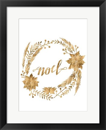 Framed Golden Christmas IV Print