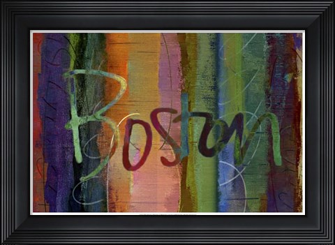 Framed Abstract Boston Print