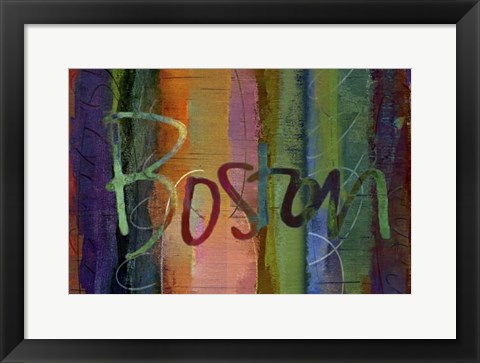 Framed Abstract Boston Print