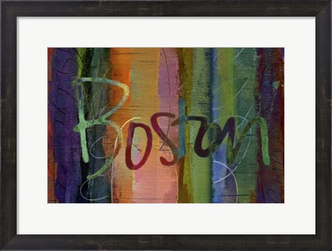 Framed Abstract Boston Print