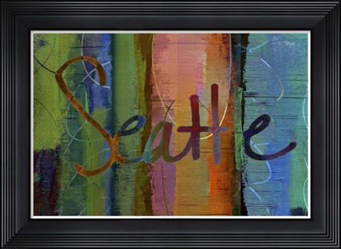 Framed Abstract Seattle Print