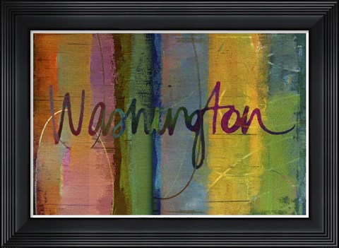 Framed Abstract Washington Print