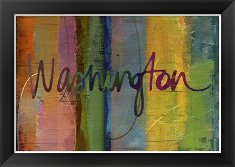 Framed Abstract Washington Print