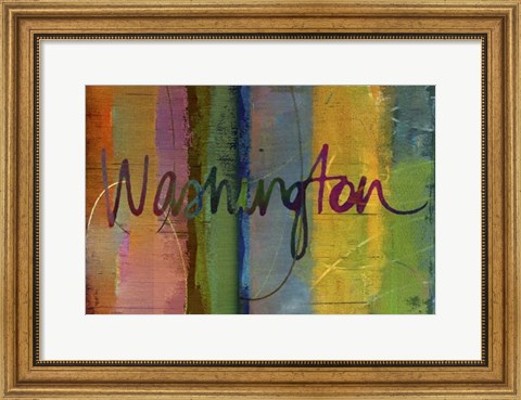 Framed Abstract Washington Print