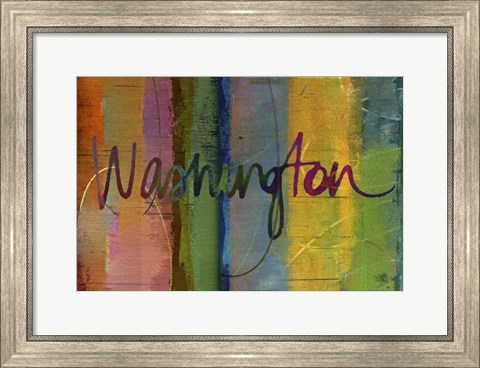 Framed Abstract Washington Print
