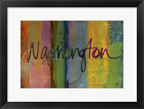 Framed Abstract Washington Print