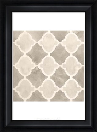 Framed Neutral Watercolor Tile II Print