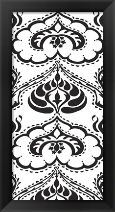 Framed B&amp;W Arabesque Panels II Print