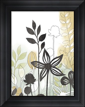 Framed Sketchbook Garden I Print