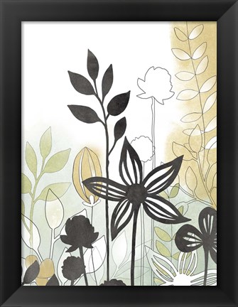 Framed Sketchbook Garden I Print