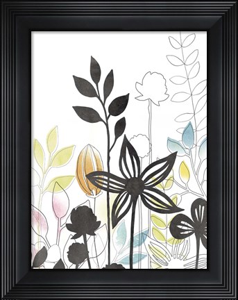 Framed Sketchbook Garden III Print