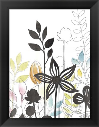 Framed Sketchbook Garden III Print