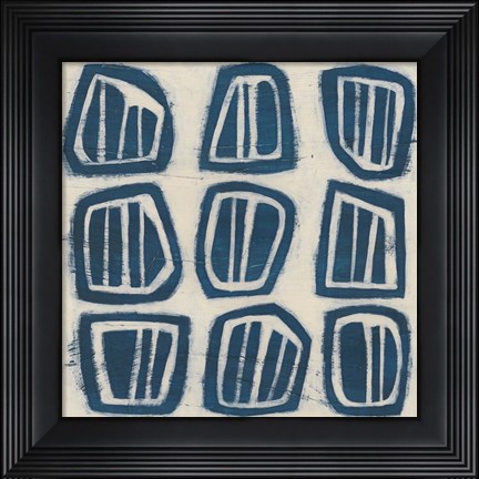 Framed Indigo Signals III Print