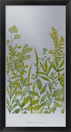 Framed Pattern of Leaves III Print