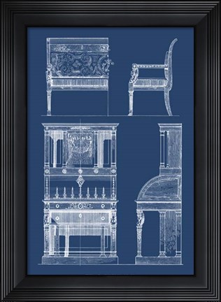 Framed Furniture Blueprint III Print