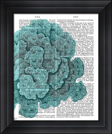 Framed Blue Corals and Sea Urchins II Print