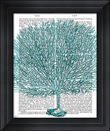 Framed Blue Corals and Sea Urchins IV Print