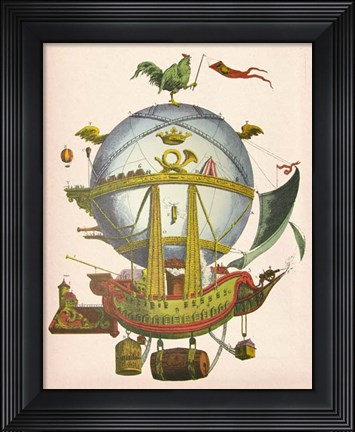 Framed Minerve Hot Air Balloon Print