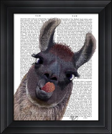Framed Silly Llama Print