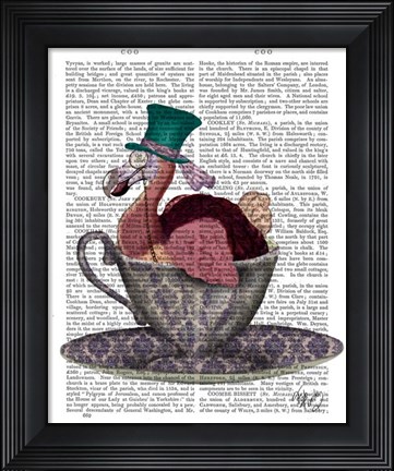 Framed Dodo in Teacup Print