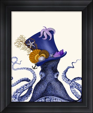Framed Octopus Nautical Hat Print